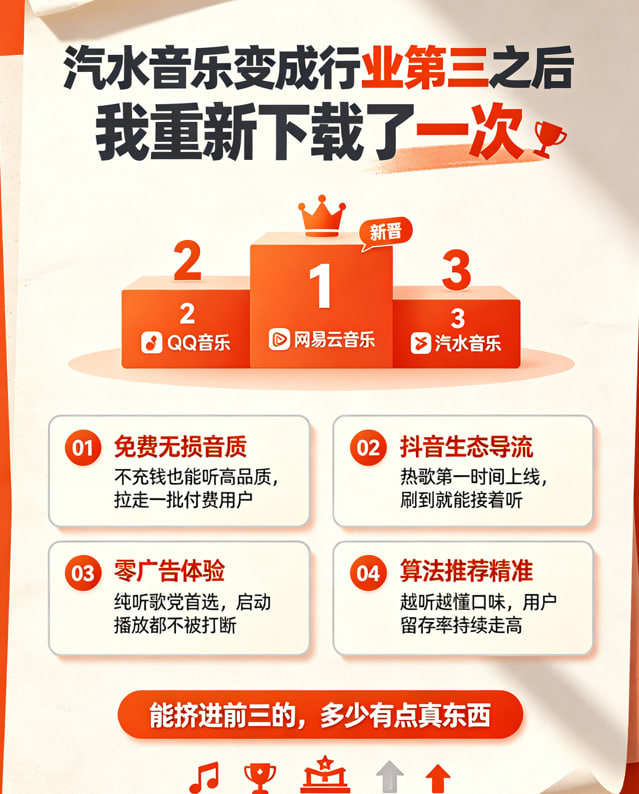 汽水音乐变成行业第三之后，我重新下载了一次